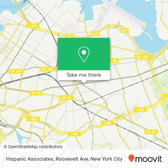 Mapa de Hispanic Associates, Roosevelt Ave
