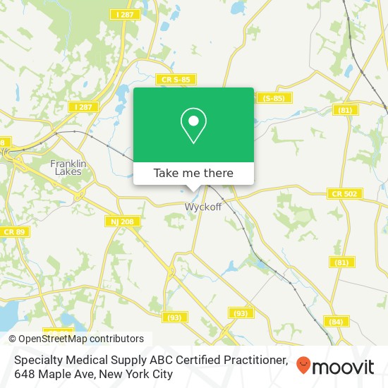 Specialty Medical Supply ABC Certified Practitioner, 648 Maple Ave map