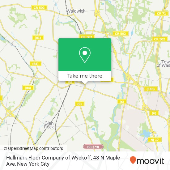 Mapa de Hallmark Floor Company of Wyckoff, 48 N Maple Ave