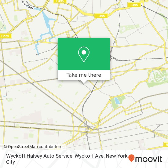 Mapa de Wyckoff Halsey Auto Service, Wyckoff Ave