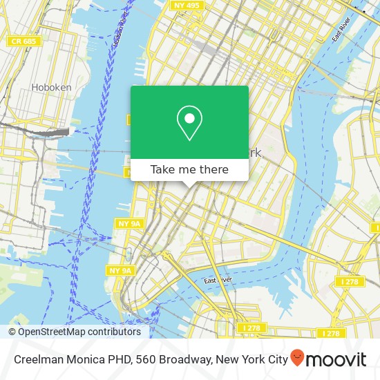 Mapa de Creelman Monica PHD, 560 Broadway