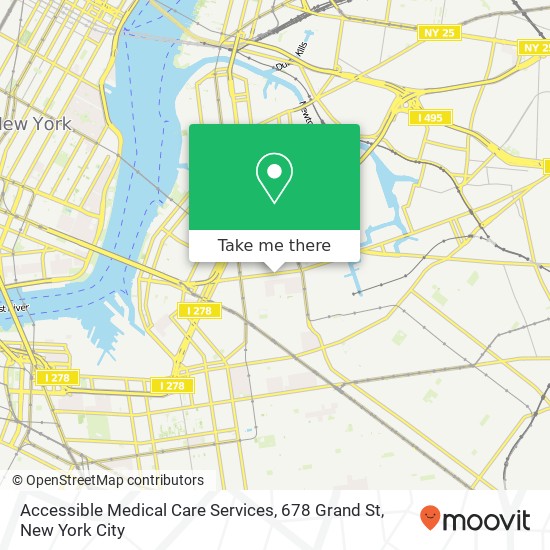 Mapa de Accessible Medical Care Services, 678 Grand St