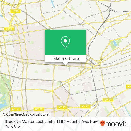 Mapa de Brooklyn Master Locksmith, 1885 Atlantic Ave