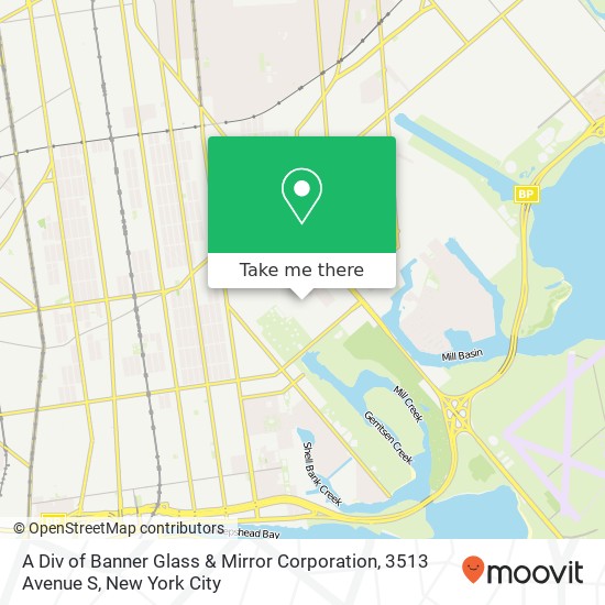 Mapa de A Div of Banner Glass & Mirror Corporation, 3513 Avenue S