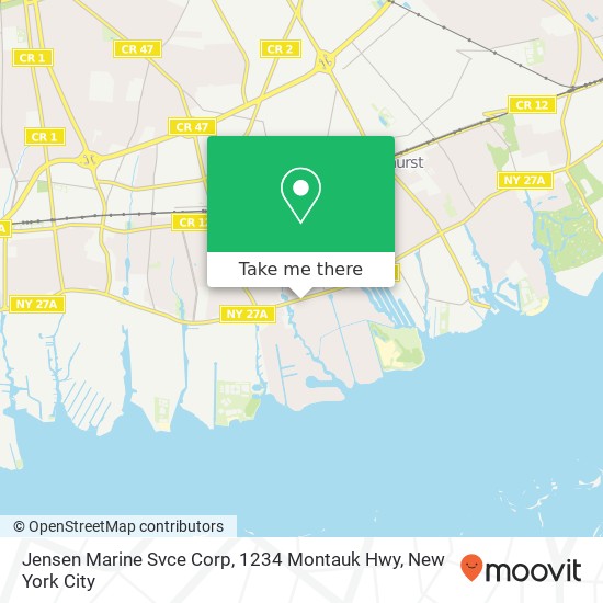 Jensen Marine Svce Corp, 1234 Montauk Hwy map