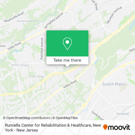 Runnells Center for Rehabilitation & Healthcare map