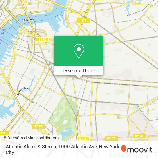 Mapa de Atlantic Alarm & Stereo, 1000 Atlantic Ave