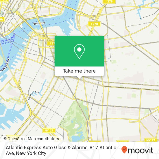 Mapa de Atlantic Express Auto Glass & Alarms, 817 Atlantic Ave
