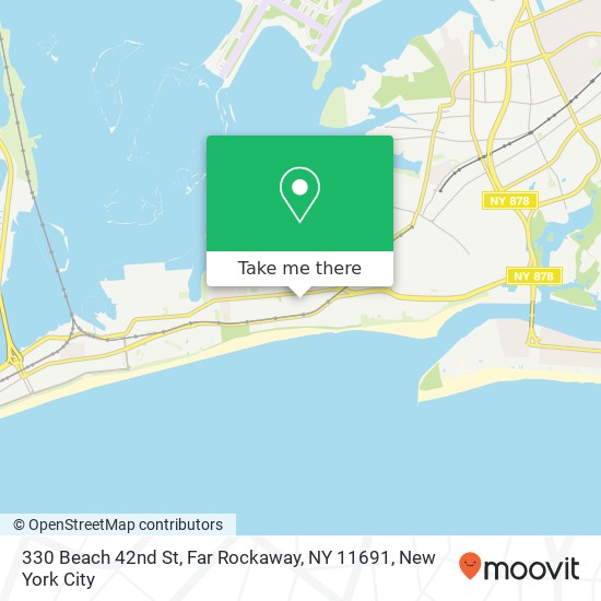 Mapa de 330 Beach 42nd St, Far Rockaway, NY 11691