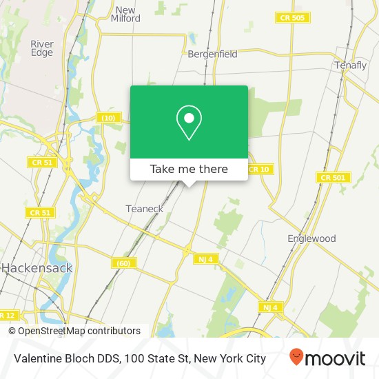 Mapa de Valentine Bloch DDS, 100 State St