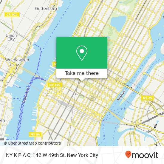 Mapa de NY K P A C, 142 W 49th St