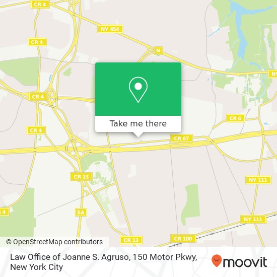 Mapa de Law Office of Joanne S. Agruso, 150 Motor Pkwy