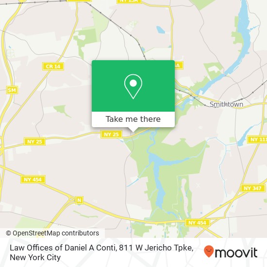 Mapa de Law Offices of Daniel A Conti, 811 W Jericho Tpke