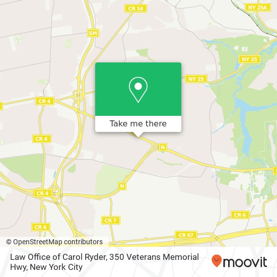 Mapa de Law Office of Carol Ryder, 350 Veterans Memorial Hwy