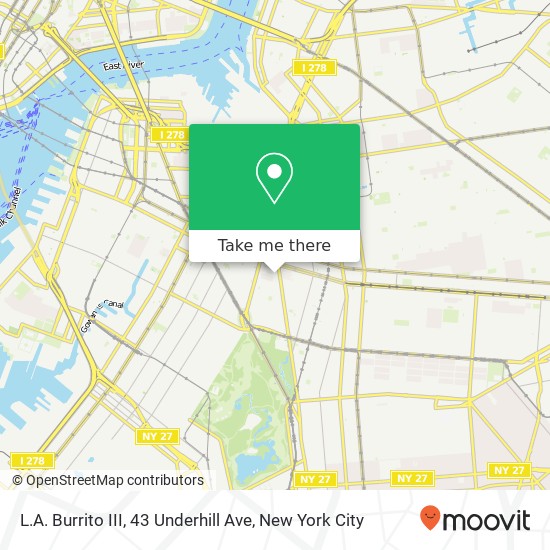 Mapa de L.A. Burrito III, 43 Underhill Ave