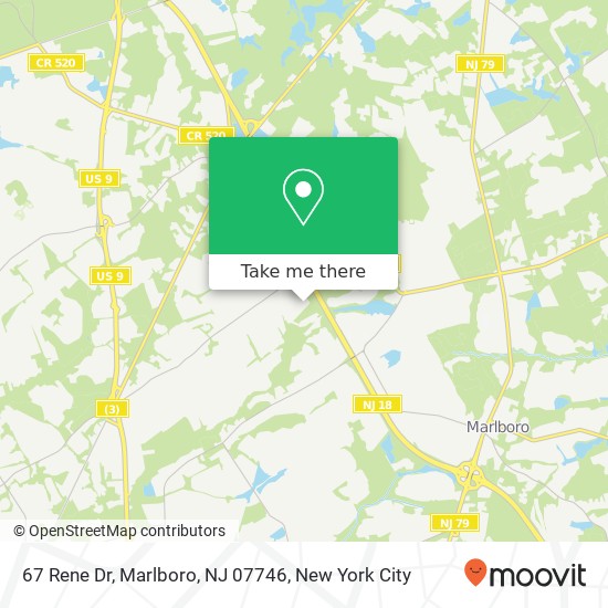 Mapa de 67 Rene Dr, Marlboro, NJ 07746
