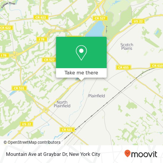 Mapa de Mountain Ave at Graybar Dr