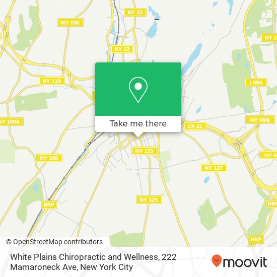 White Plains Chiropractic and Wellness, 222 Mamaroneck Ave map