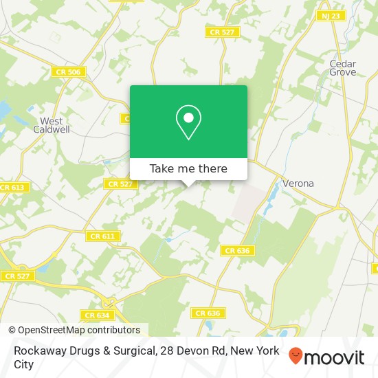 Mapa de Rockaway Drugs & Surgical, 28 Devon Rd