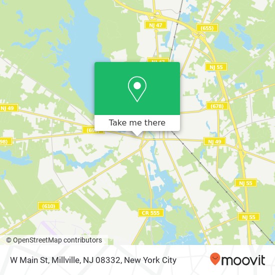 Mapa de W Main St, Millville, NJ 08332