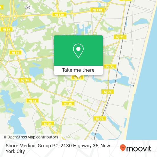 Shore Medical Group PC, 2130 Highway 35 map