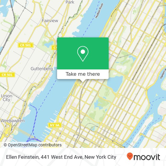 Mapa de Ellen Feinstein, 441 West End Ave