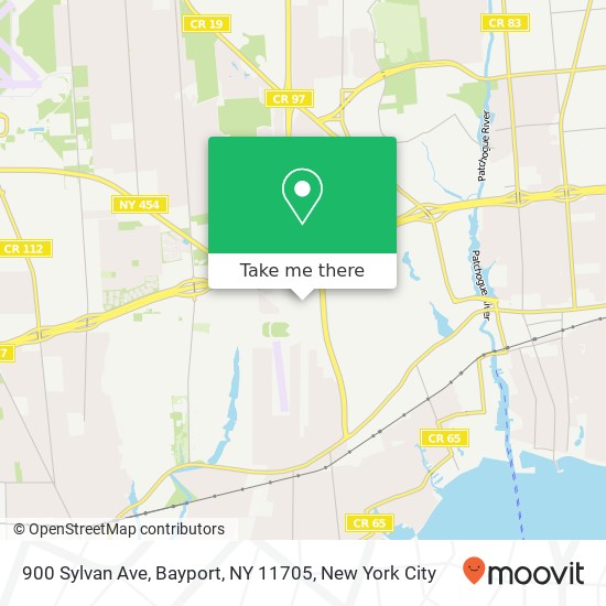 Mapa de 900 Sylvan Ave, Bayport, NY 11705
