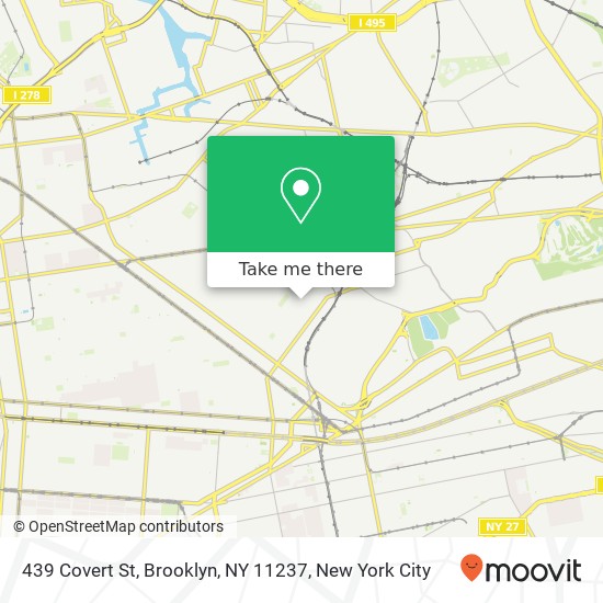 Mapa de 439 Covert St, Brooklyn, NY 11237