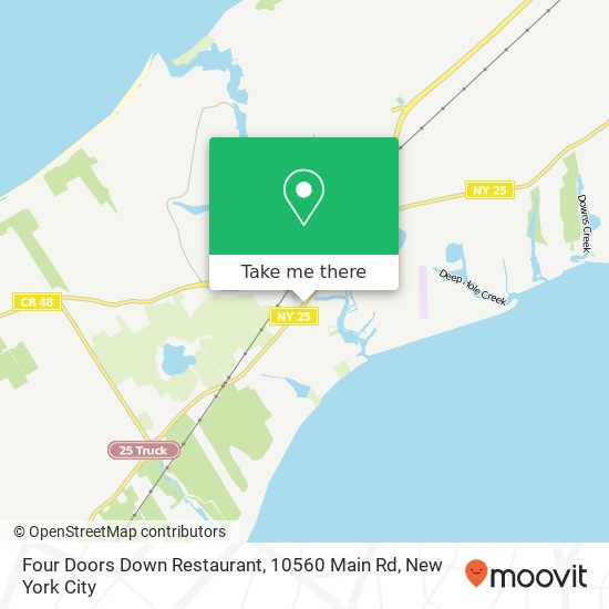 Four Doors Down Restaurant, 10560 Main Rd map