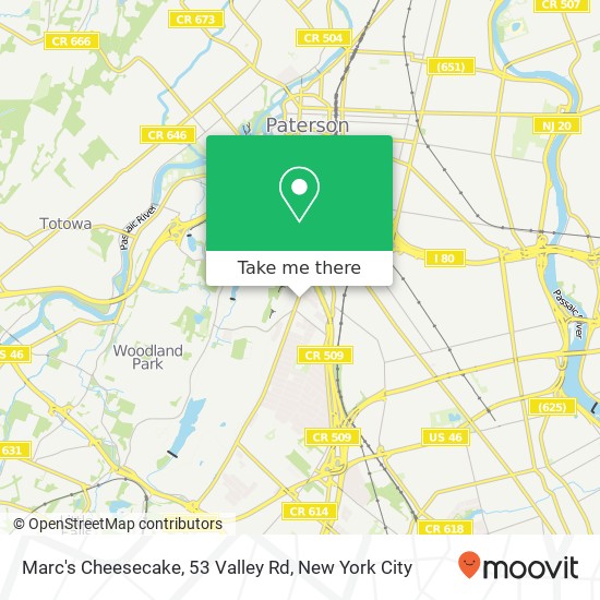 Marc's Cheesecake, 53 Valley Rd map