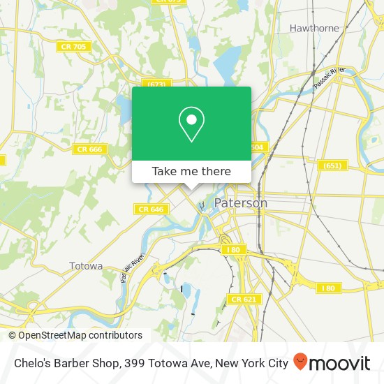 Mapa de Chelo's Barber Shop, 399 Totowa Ave