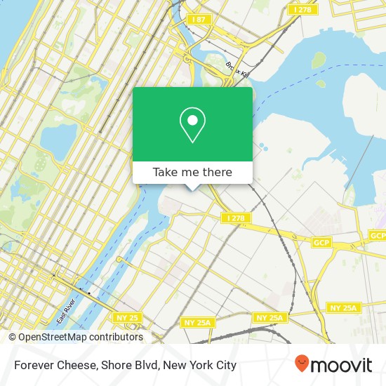 Forever Cheese, Shore Blvd map