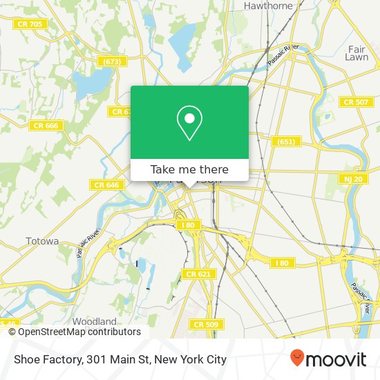 Mapa de Shoe Factory, 301 Main St