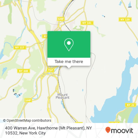Mapa de 400 Warren Ave, Hawthorne (Mt Pleasant), NY 10532