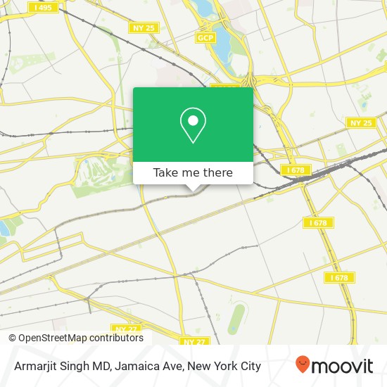 Mapa de Armarjit Singh MD, Jamaica Ave