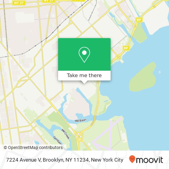 Mapa de 7224 Avenue V, Brooklyn, NY 11234