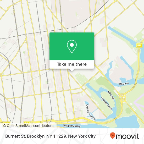 Mapa de Burnett St, Brooklyn, NY 11229