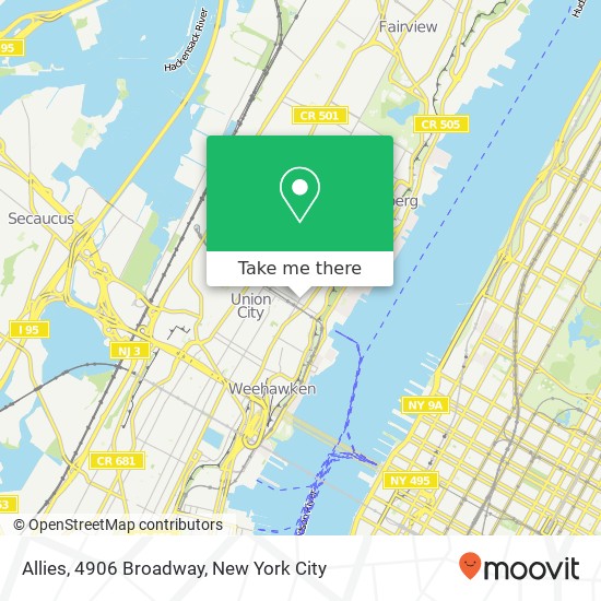 Allies, 4906 Broadway map