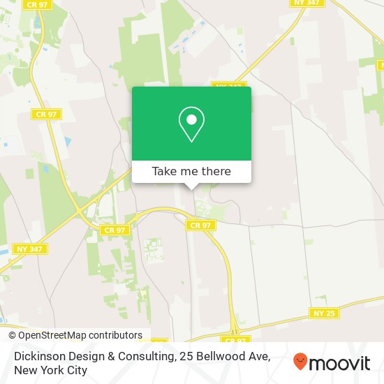 Mapa de Dickinson Design & Consulting, 25 Bellwood Ave