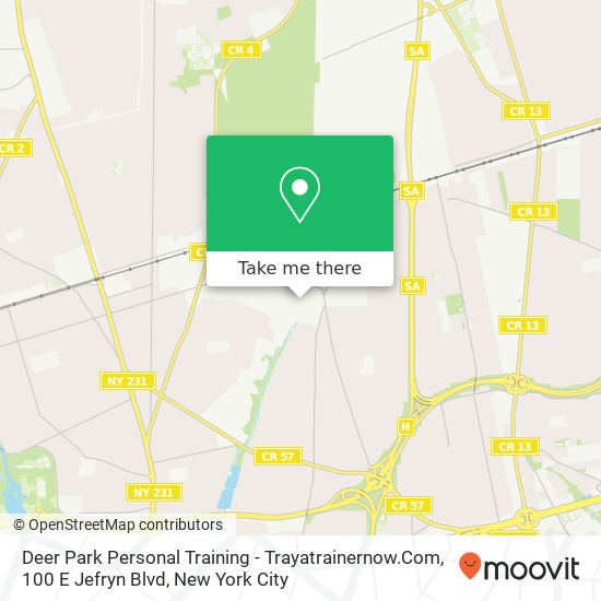 Deer Park Personal Training - Trayatrainernow.Com, 100 E Jefryn Blvd map
