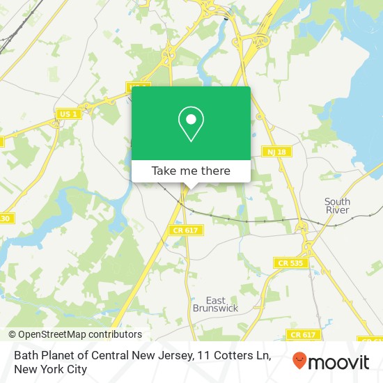 Bath Planet of Central New Jersey, 11 Cotters Ln map
