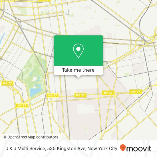 Mapa de J & J Multi Service, 535 Kingston Ave