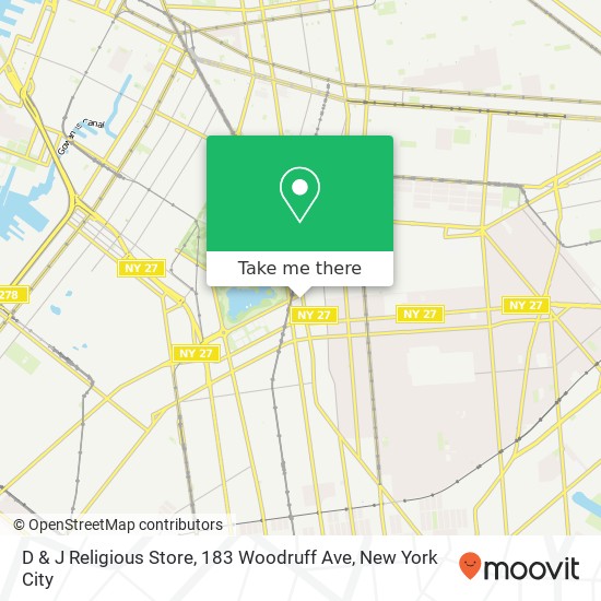 Mapa de D & J Religious Store, 183 Woodruff Ave