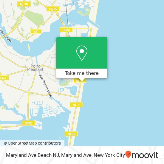 Maryland Ave Beach NJ, Maryland Ave map