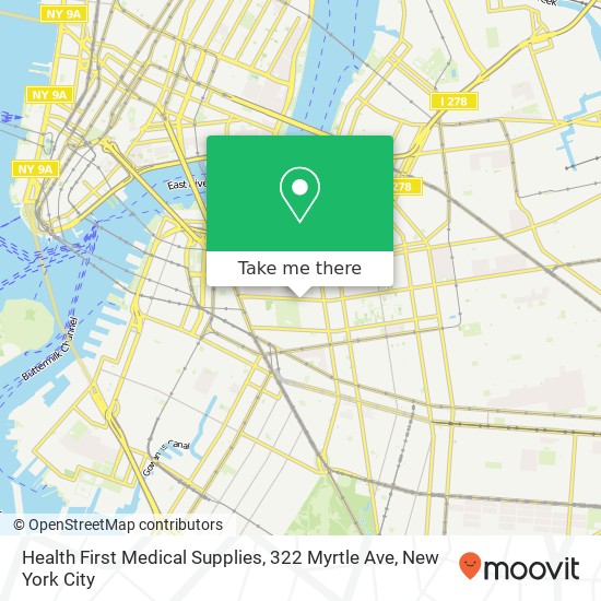Health First Medical Supplies, 322 Myrtle Ave map