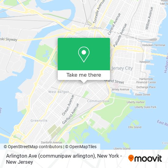 Mapa de Arlington Ave (communipaw arlington)