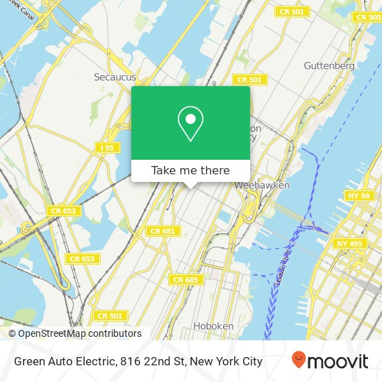 Mapa de Green Auto Electric, 816 22nd St