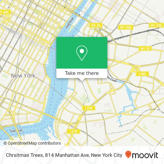 Chrsitmas Trees, 814 Manhattan Ave map