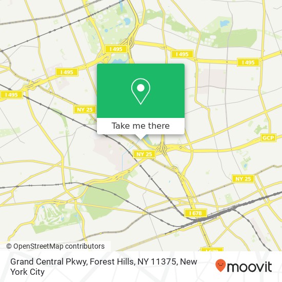 Grand Central Pkwy, Forest Hills, NY 11375 map