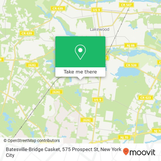 Batesville-Bridge Casket, 575 Prospect St map